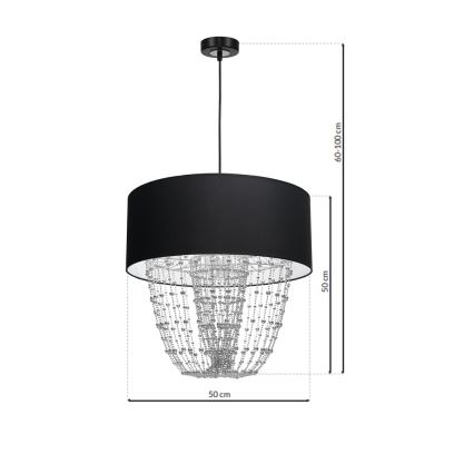 ALMERIA 1xE27 / 60W / 230V кабелен полилей