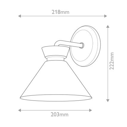 Alora Mood - стенен аплик HALSTON 1xE14/40W/230V черен
