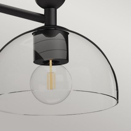 Alora Mood - Полилей на тръба JUDE 3xE27/60W/230V черен