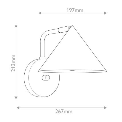 Alora Mood - Аплик REMYCK 1xE27/60W/230V черен