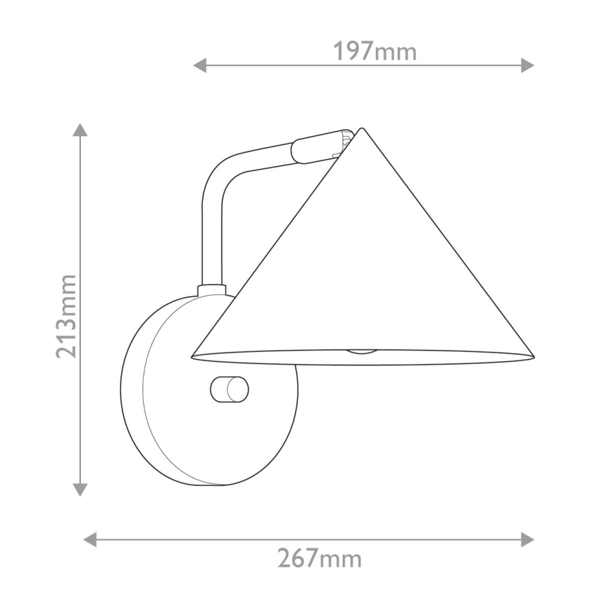 Alora Mood - Аплик REMYCK 1xE27/60W/230V черен