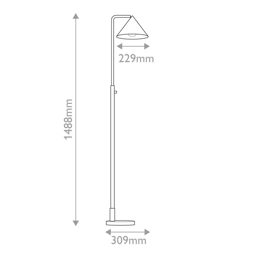 Alora Mood - Подова лампа REMYCK 1xE27/60W/230V черна