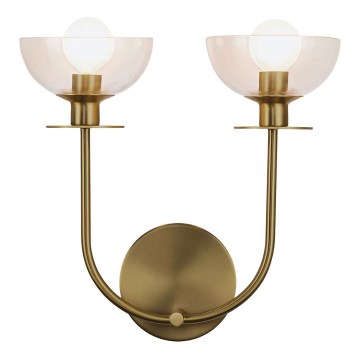Alora Mood ALM-SYLVIA-2WB-BG-CL - Настенно осветително тяло SYLVIA 2xE14/40W/230V златисто