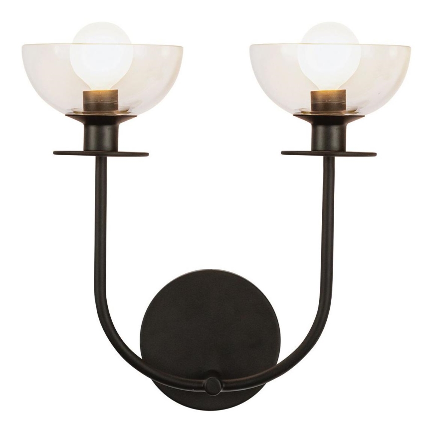 Alora Mood ALM-SYLVIA-2WB-BK-CL - Стенно осветително тяло SYLVIA 2xE14/40W/230V черно