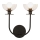 Alora Mood ALM-SYLVIA-2WB-BK-CL - Стенно осветително тяло SYLVIA 2xE14/40W/230V черно