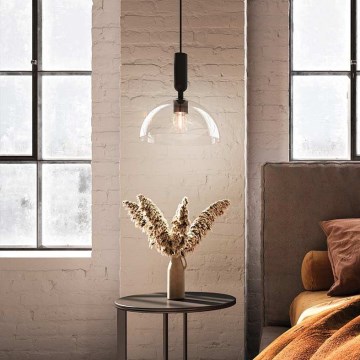 Alora Mood - Полилей на прът JUDE 1xE27/60W/230V черен