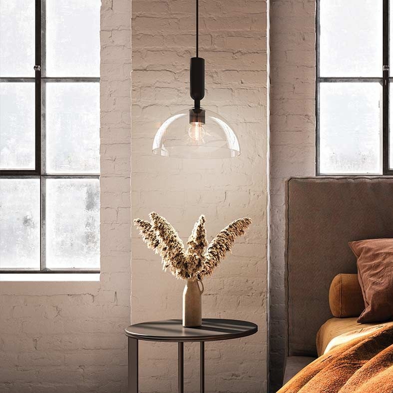 Alora Mood - Полилей на прът JUDE 1xE27/60W/230V черен