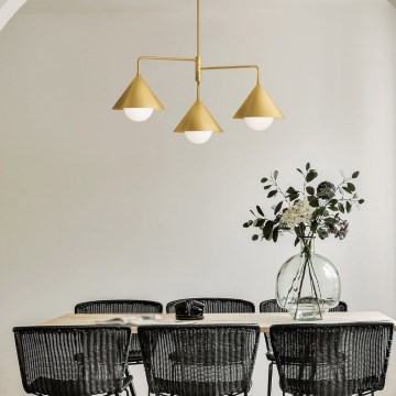 Alora Mood - Полилей на штанга REMYCK 3xE27/60W/230V златен