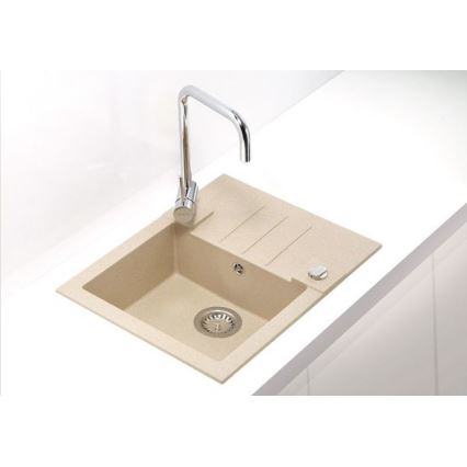 ALVEUS 1090950 - Кухненска мивка ROCK 59,5x47,5 см гранит/бежов