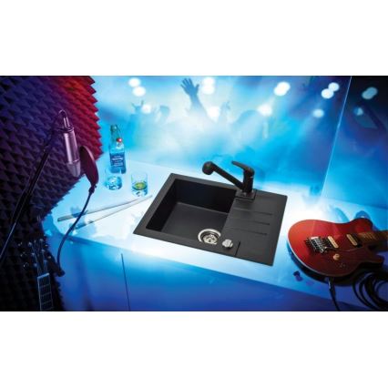 ALVEUS 1090951 - Кухненска мивка ROCK 59,5x47,5 см гранит/черен