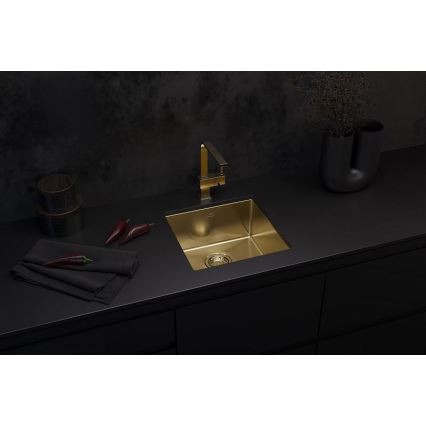 ALVEUS 1103319 - Кухненска мивка QUADRIX 45x45 см кралско златист