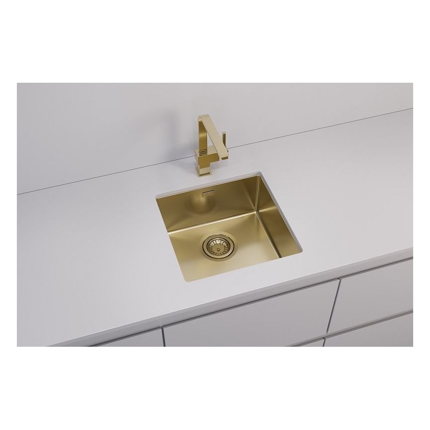ALVEUS 1103319 - Кухненска мивка QUADRIX 45x45 см кралско златист