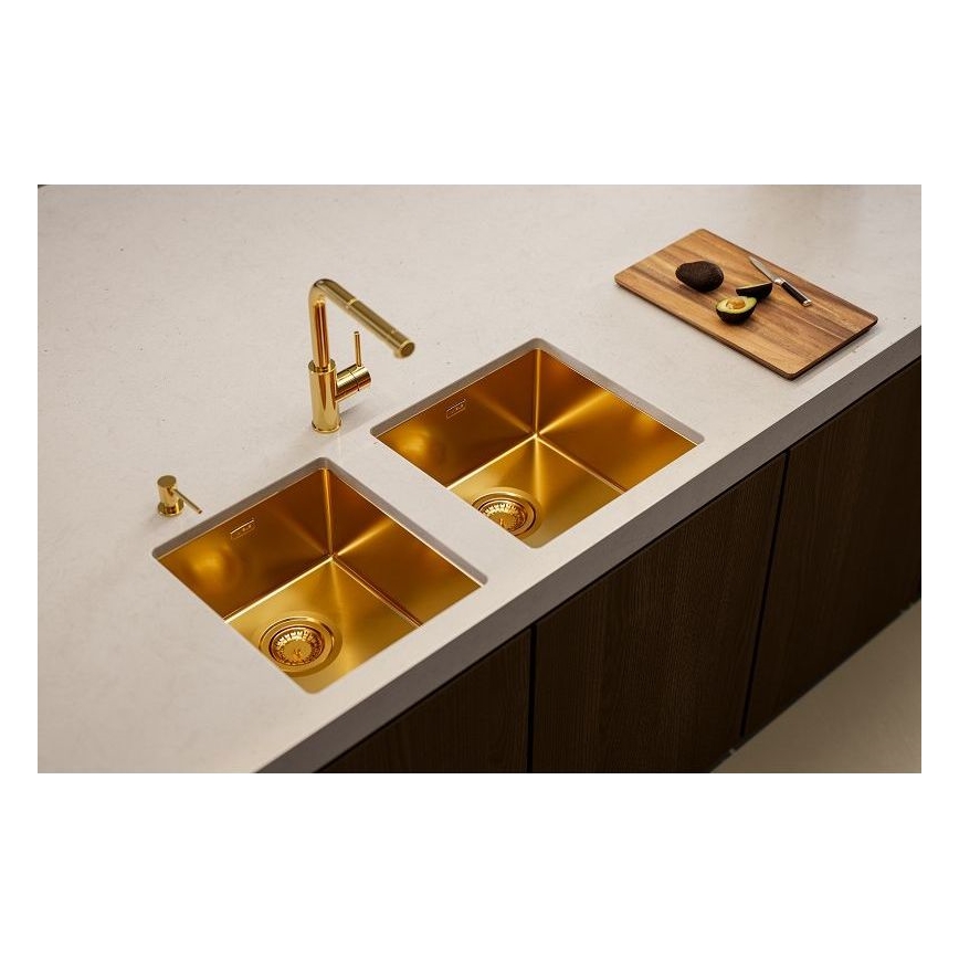 ALVEUS 1103381 - Кухненска мивка QUADRIX 45x45 см кралски бронз