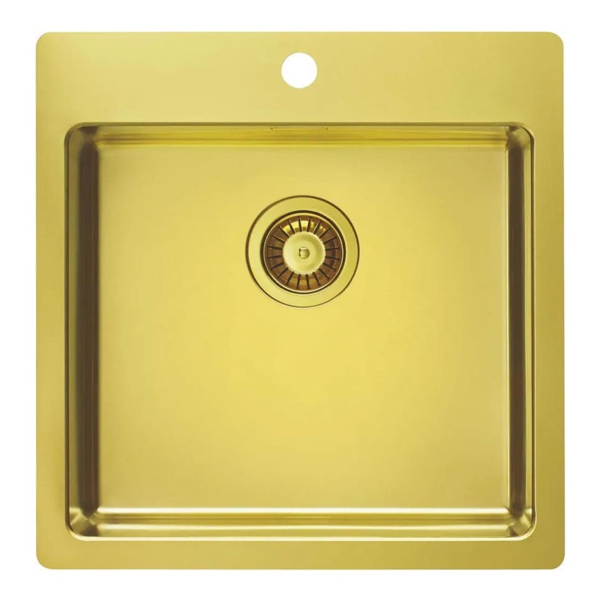 ALVEUS 1106867 - Кухненска мивка PURE 52,5x51,5 см кралско златист