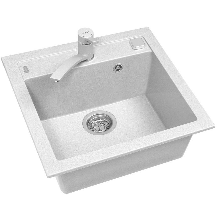 ALVEUS 1128395 - Кухненска мивка FORMIC 52x51 см гранит/бял