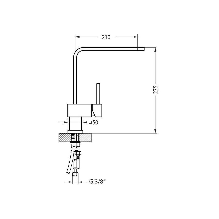 ALVEUS 1134829 - Кран за мивка LAGUNA 28,6 см кралски бронз