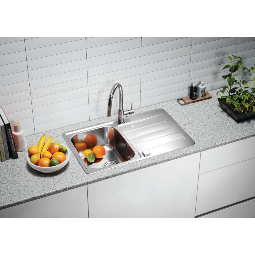 ALVEUS 1136608 - Кухненска мивка LINE 79x50 см неръждаема стомана/сатен, без ексцентрик
