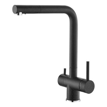 ALVEUS 1139808 - Кран за мивка AGUILA 33,3 см гранит/черен