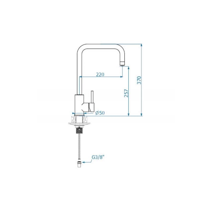ALVEUS 1139812 - Кран за мивка DUAL 37 см гранит/черен