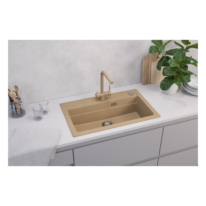 ALVEUS 1140445 - Кухненска мивка ATROX 79x50 см гранит/бежов
