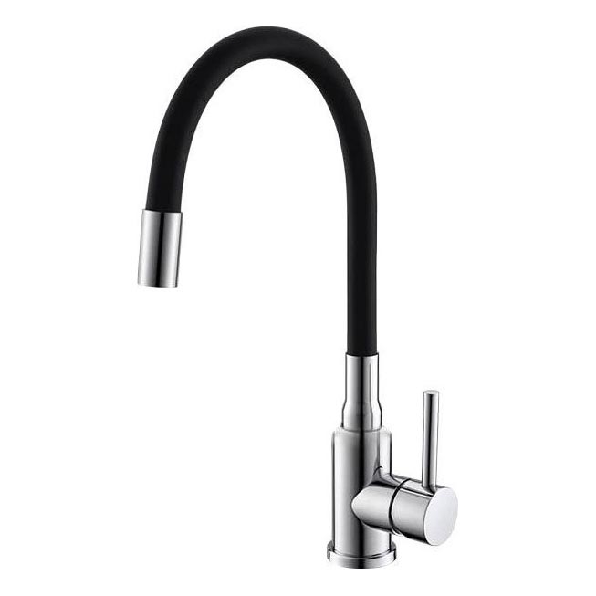 ALVEUS 1144427 - Кран за мивка с гъвкаво рамо MINTAS 34 см месинг/лъскав хром/черен