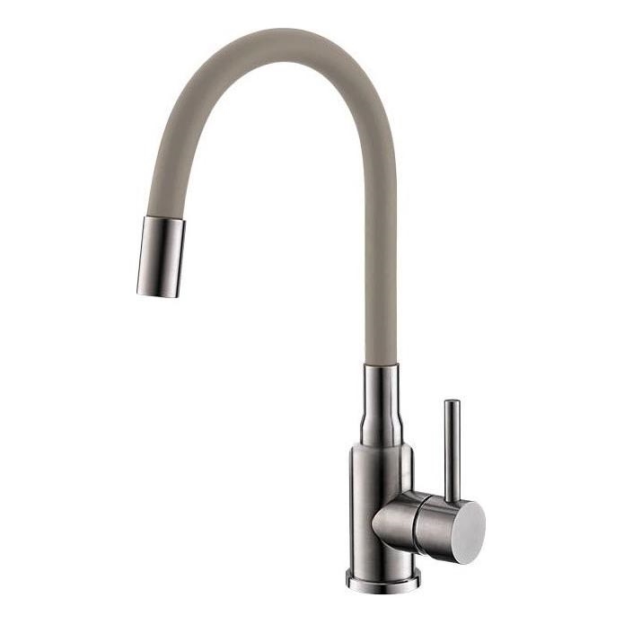 ALVEUS 1144429 - Кран за мивка с гъвкаво рамо MINTAS 34 см месинг/матов стомана/бежов