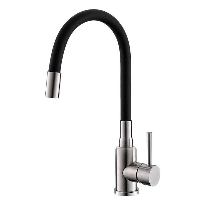 ALVEUS 1144432 - Кран за мивка с гъвкаво рамо MINTAS 34 см месинг/матов стомана/черен