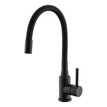 ALVEUS 1144433 - Кран за мивка с гъвкаво рамо MINTAS 34 см месинг/матов черен