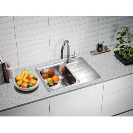 ALVEUS 1144603 - Кухненска мивка LINE 61,5x50 см матов стомана/сатен, без ексцентричен механизъм