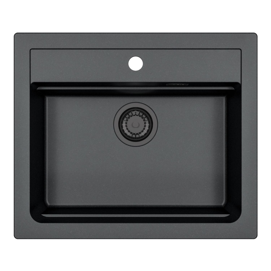 ALVEUS 1148162 - Кухненска мивка ATROX 59x50 см гранит/черен