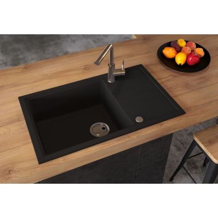 ALVEUS 1149117 - Кухненска мивка INTERMEZZO 78x48 см гранит/черен