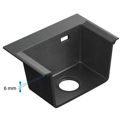 ALVEUS 1149304 - Кухненска мивка PURE 79x51,5 см гранит/черна