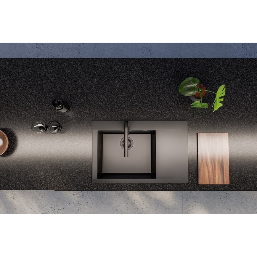 ALVEUS 1149305 - Кухненска мивка PURE 79x51,5 см гранит/черна
