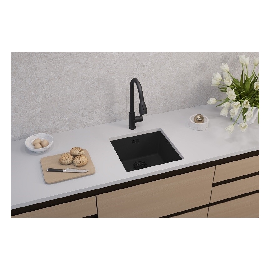 ALVEUS 1150048 - Кухненска мивка OMNI 45x45 см гранит/черен
