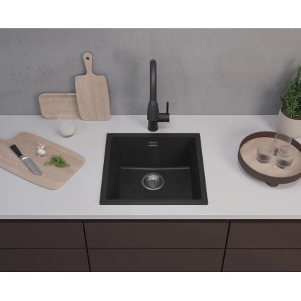ALVEUS 1150048 - Кухненска мивка OMNI 45x45 см гранит/черен