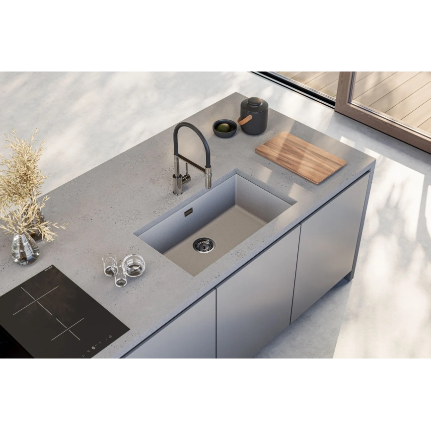 ALVEUS 1150058 - Кухненска мивка OMNI 75x45 см гранит/бял