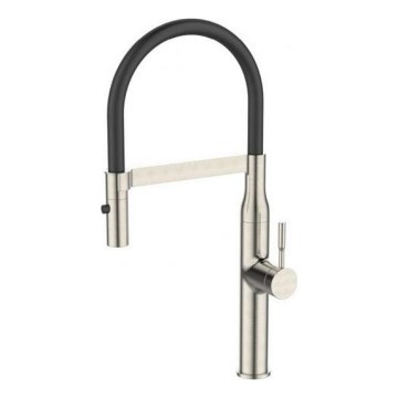 ALVEUS 1150892 - Смесител за мивка с гъвкава чучур и душ Miraж 49,5 см сатен