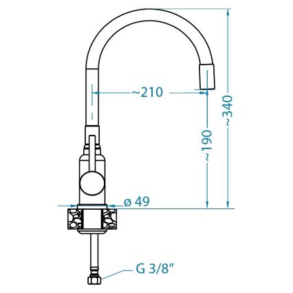ALVEUS SETA23232 - Кухненска мивка CADIT 86x50 см + смесител с гъвкаво рамо MINTAS 34 см гранит/матов черен