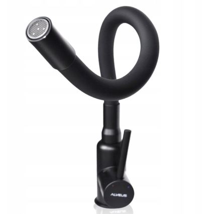 ALVEUS SETA23232 - Кухненска мивка CADIT 86x50 см + смесител за мивка с гъвкав чучур MINTAS 34 см гранит/матово черно