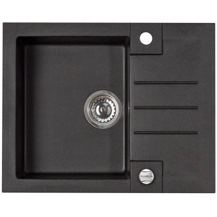 ALVEUS SETA23236 - Кухненска мивка ROCK 59,5x47,5 см + смесител с гъвкава струя MINTAS 34 см гранит/матов черен