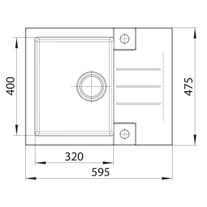 ALVEUS SETA23236 - Кухненска мивка ROCK 59,5x47,5 см + смесител с гъвкава струя MINTAS 34 см гранит/матов черен