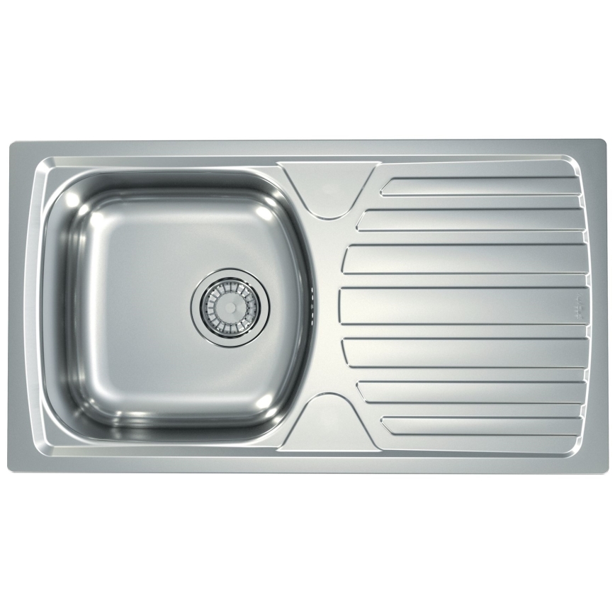 ALVEUS SETA259 - Мивка BASIC 78x43,5 см + смесител RIVIERA 14,8 см сатен/глянцев хром