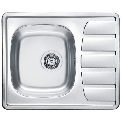 ALVEUS SETA265 - Мивка ZOOM 61,5x50 см + смесител RIVIERA 14,8 см сатен/глянцев хром