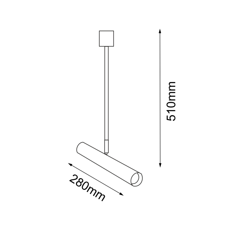 Amplex - Висящ полилей 1xGU10-MR11/15W/230V черен/месинг