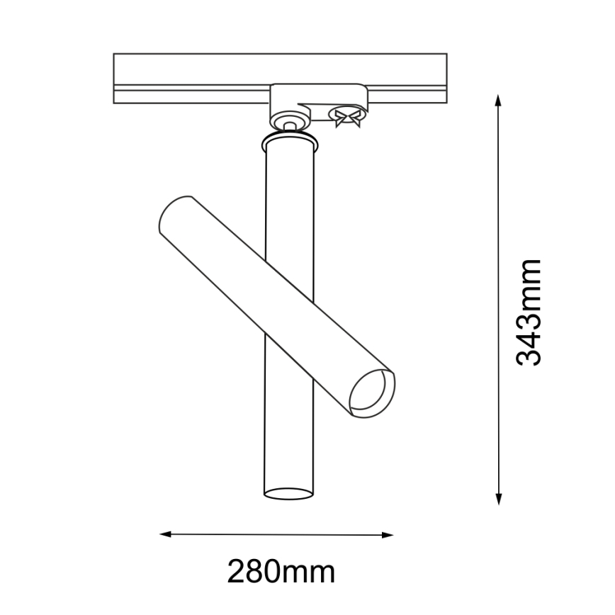 Amplex - Спот за релсова система 1xGU10-MR11/15W/230V бял/месинг