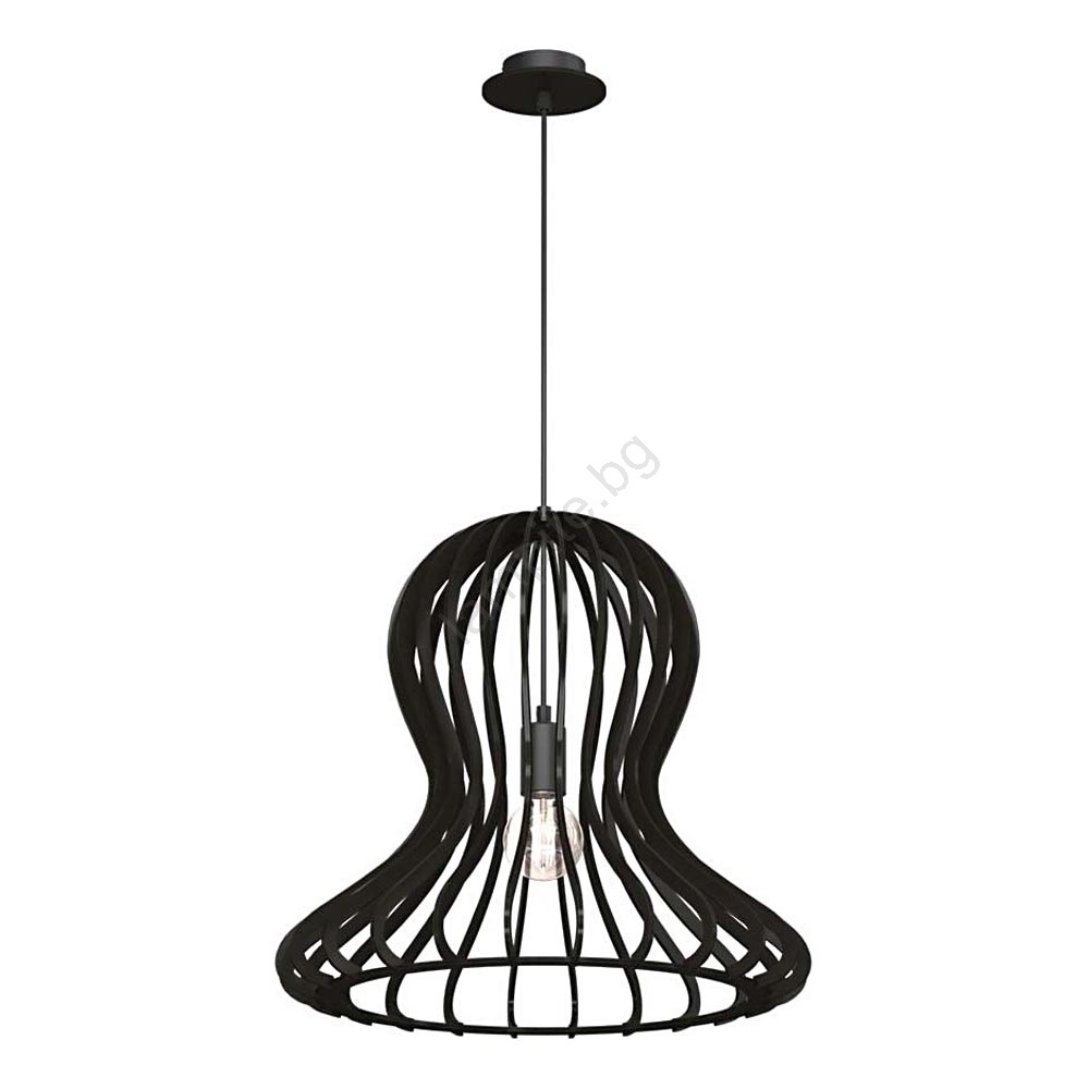Amplex 5020 - Висяща лампа на кабел OCTO 1xE27/20W/230V черна | Lampite