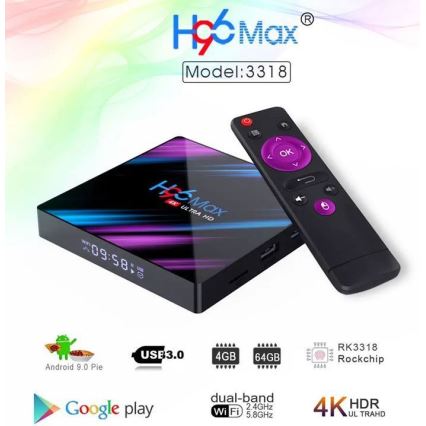Android телевизионна кутия SMART 4GB RAM 4K Wi-Fi + дистанционно