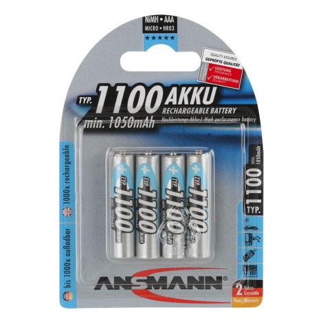 Ansmann 07521 микро AAA - 4ks Акумулаторна батерия AAA NiMH1,2V/1050mAh