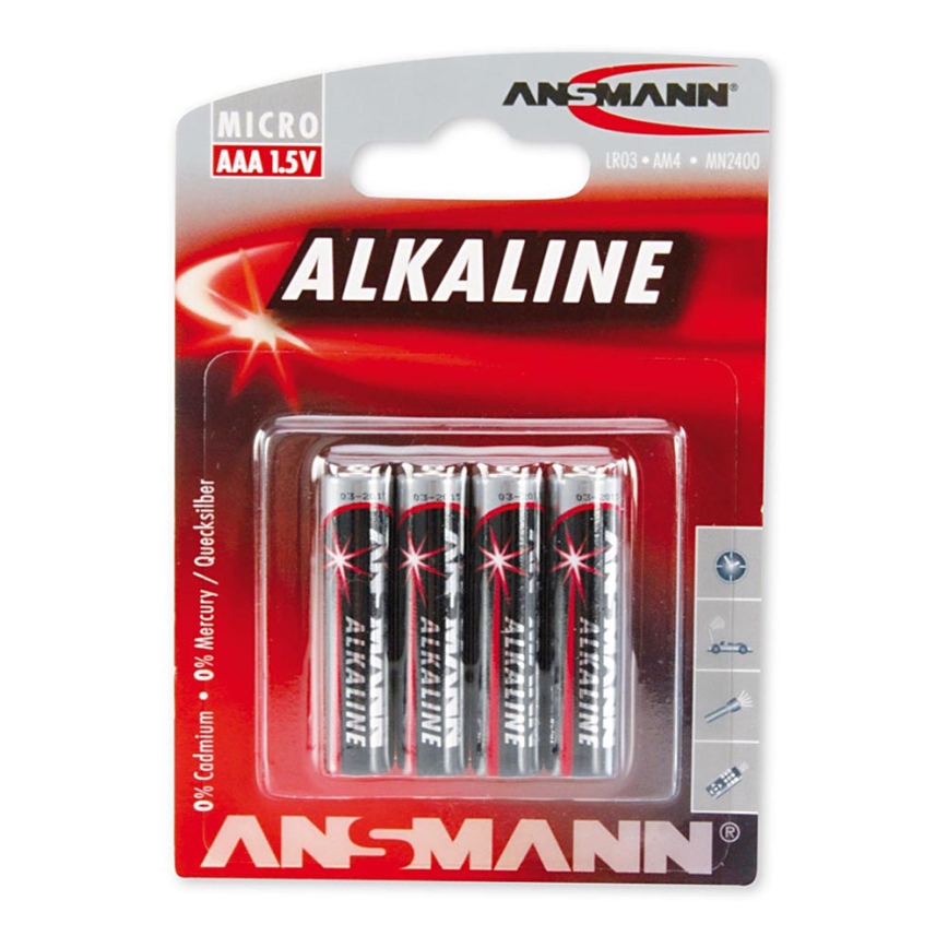 Ansmann 09630 LR03 AAA RED - 4ks Алкална батерия 1,5V