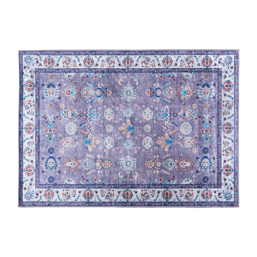 Антихлъзгащ ориенталски килим PRINT SHINE 160x230 cm син